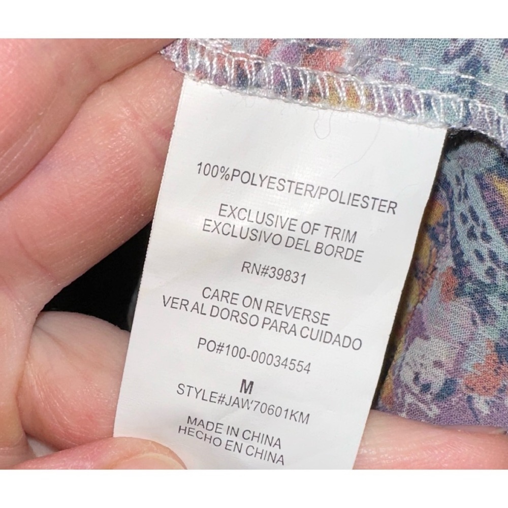Mason & Belle Sheer Floral Long Cardigan Shawl - Picture 8 of 8